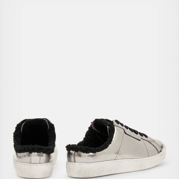 ALLSAINTS Women's Sheer Metallic Sneaker Mules missing lid - Picture 5 of 9